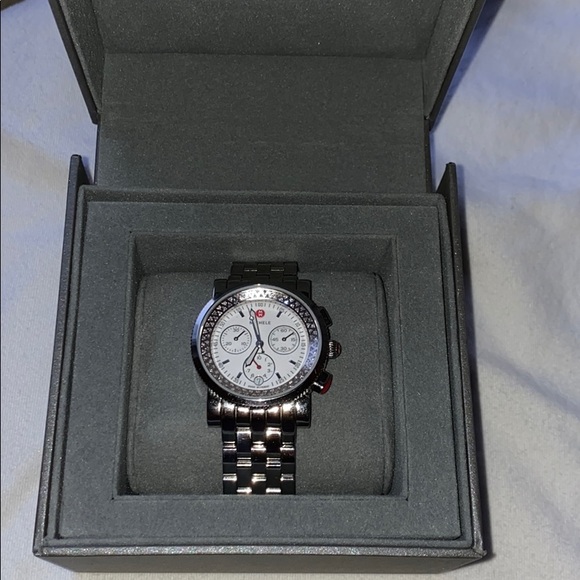 Michele Silver Sport Sail Diamond White Dial watch - Picture 2 of 8